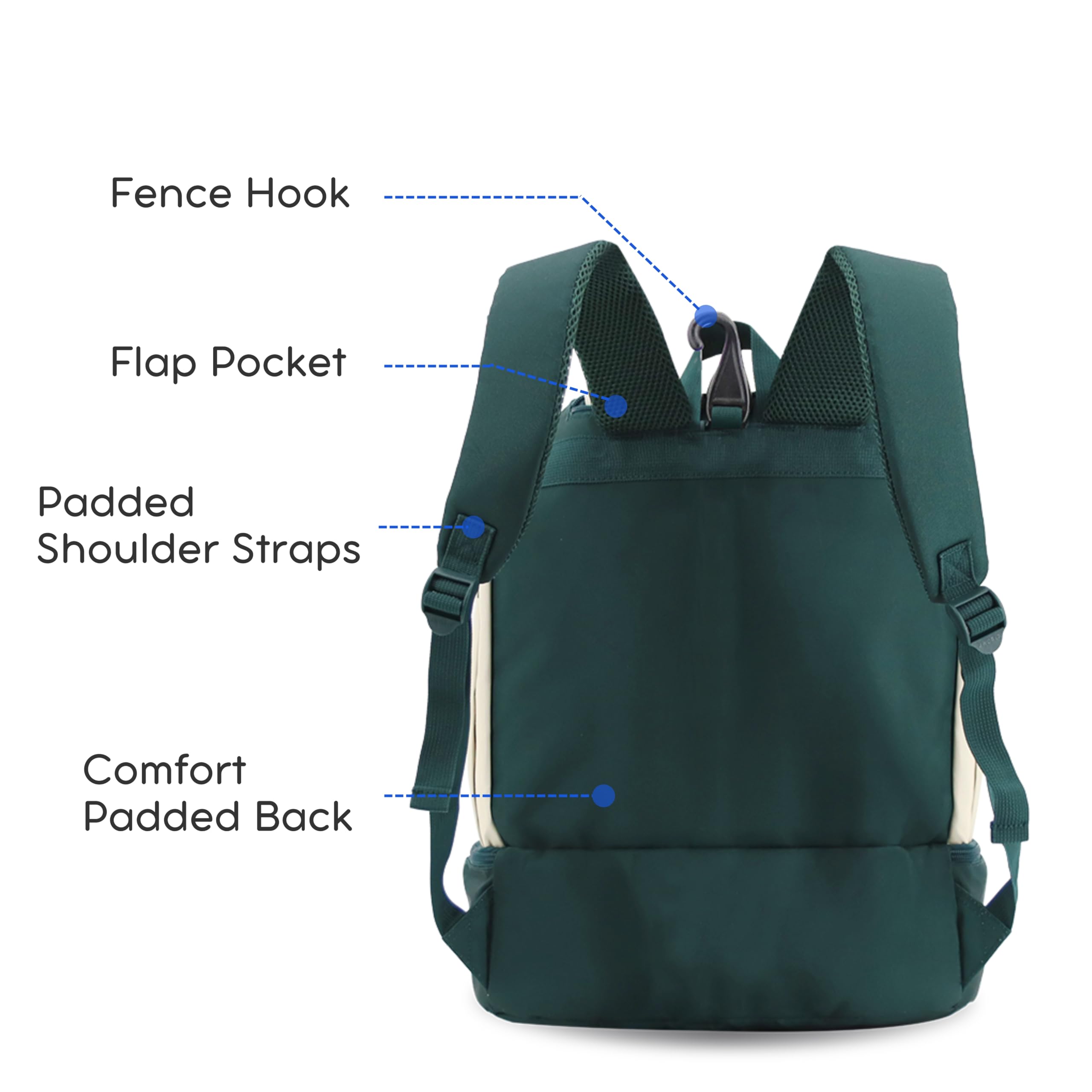 J World Ace 2 Racket Tennis Backpack for Women Men. Badminton Squash Pickleball Bag. Kids Sports Gym Bag w/Shoe Compartment - Image 7