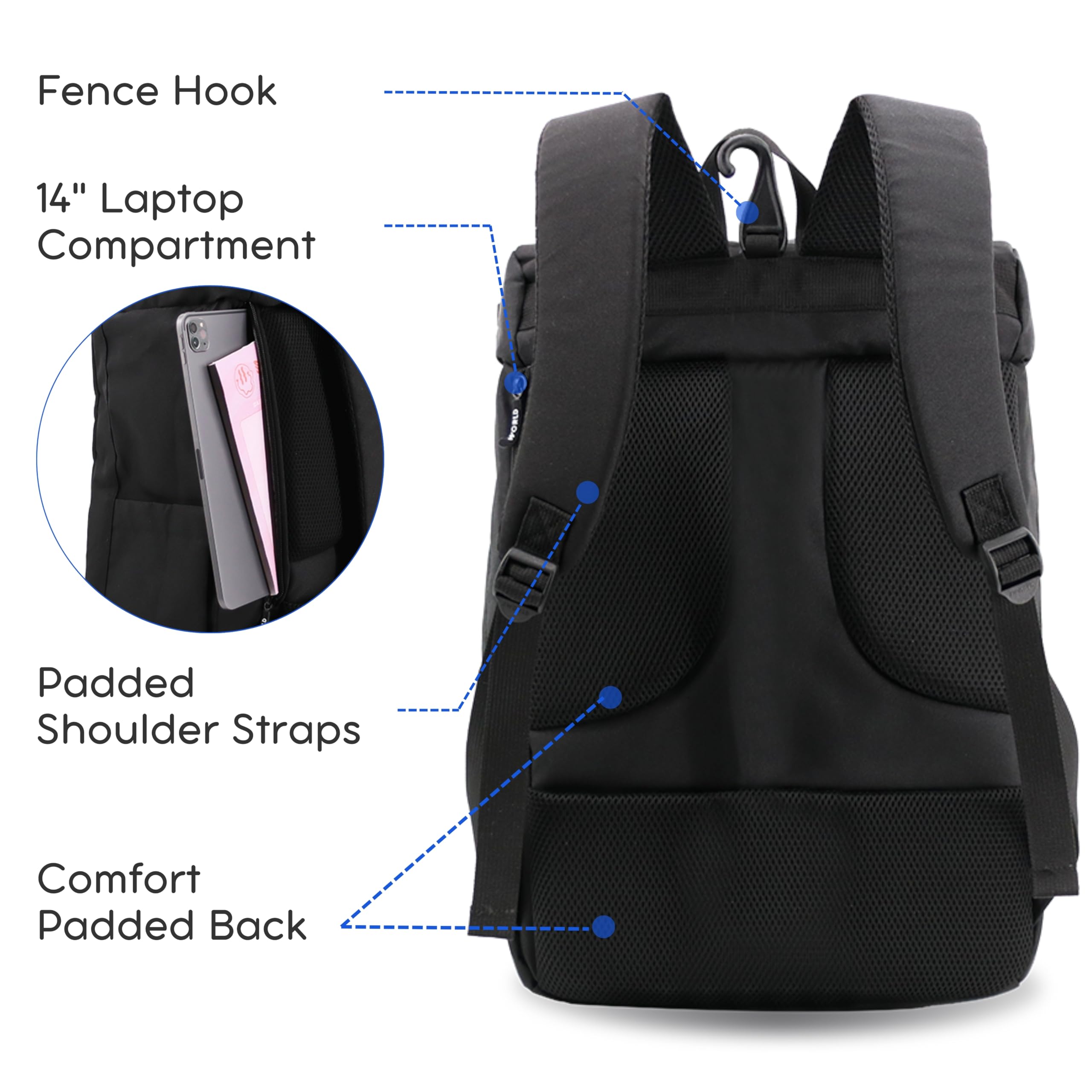 J World Athlete Sports Ball & Baseball Bag. Soccer Volleyball Basketball Backpack Women Men. Kids Softball Bat Bag Girls Boys - Image 3