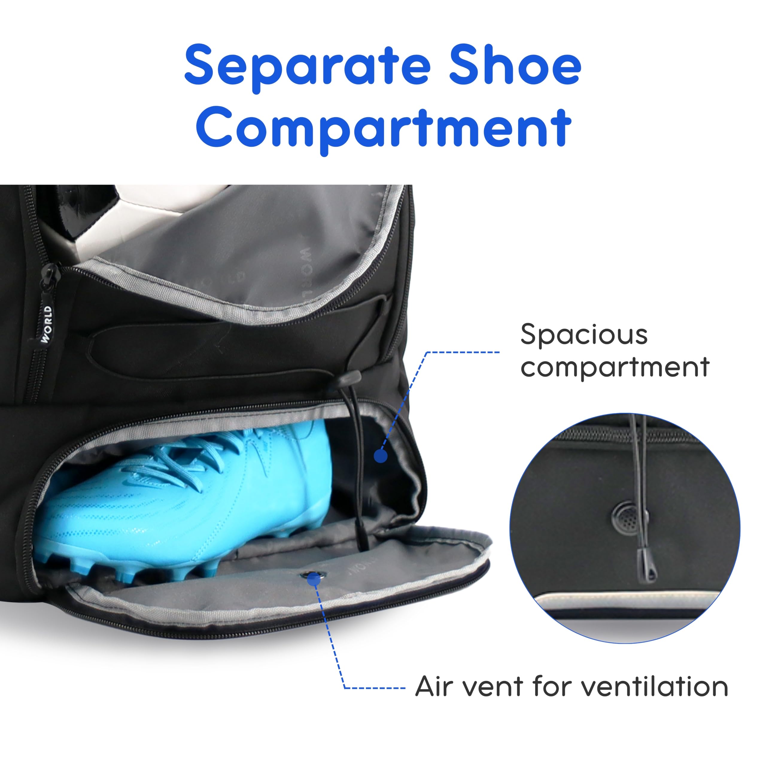 J World Athlete Sports Ball & Baseball Bag. Soccer Volleyball Basketball Backpack Women Men. Kids Softball Bat Bag Girls Boys - Image 6