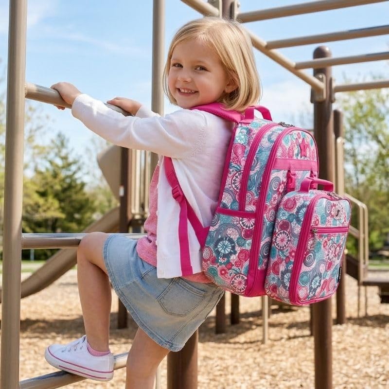 J World Duet Kids Backpack & Lunch Box Set For Boys & Girls Pre-K to Elementary School, Blue Raspberry - Image 7