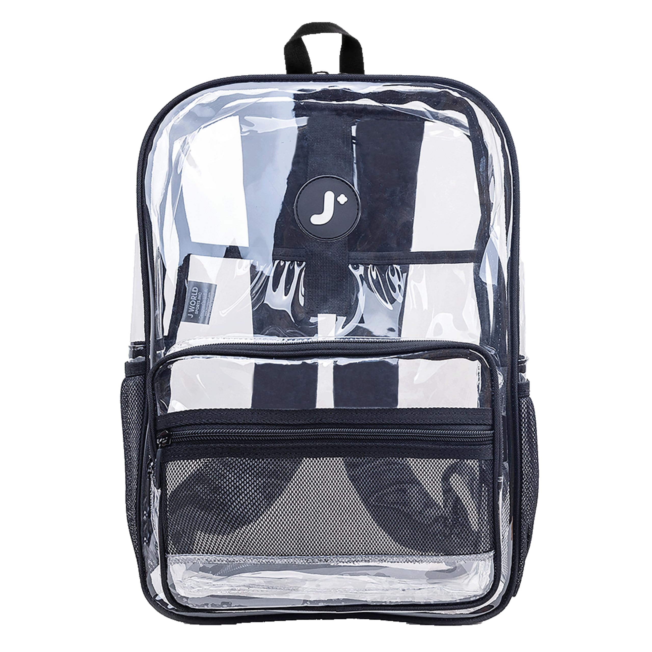 J World Heavy-Duty Clear Backpack for Men Women Kids. Large Transparent See Through TPU Laptop Bookbag for School, Clear - Image 7