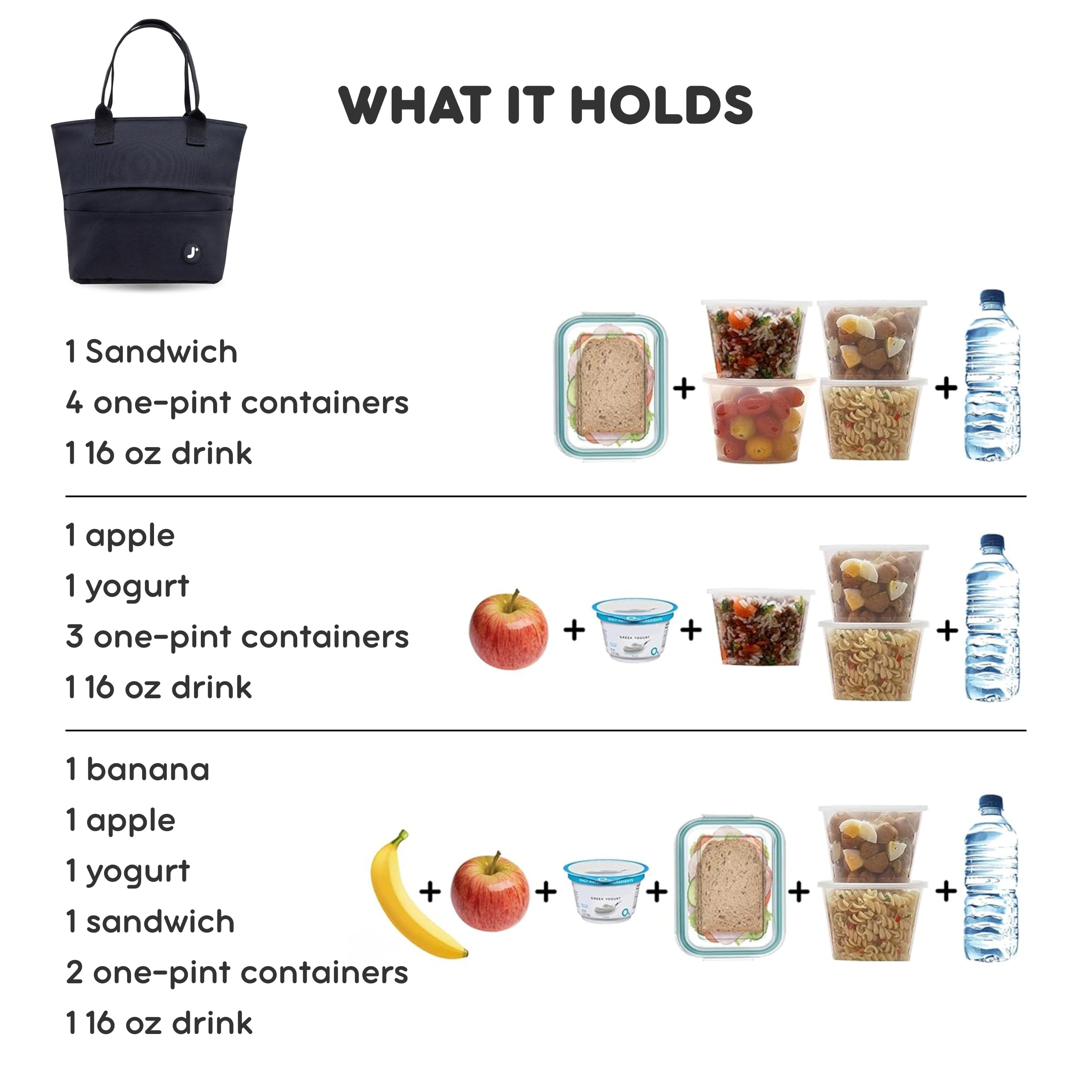 J World Lola Lunch Tote Bag Insulated Lunch-Box for Women & Teen Girls - Image 4