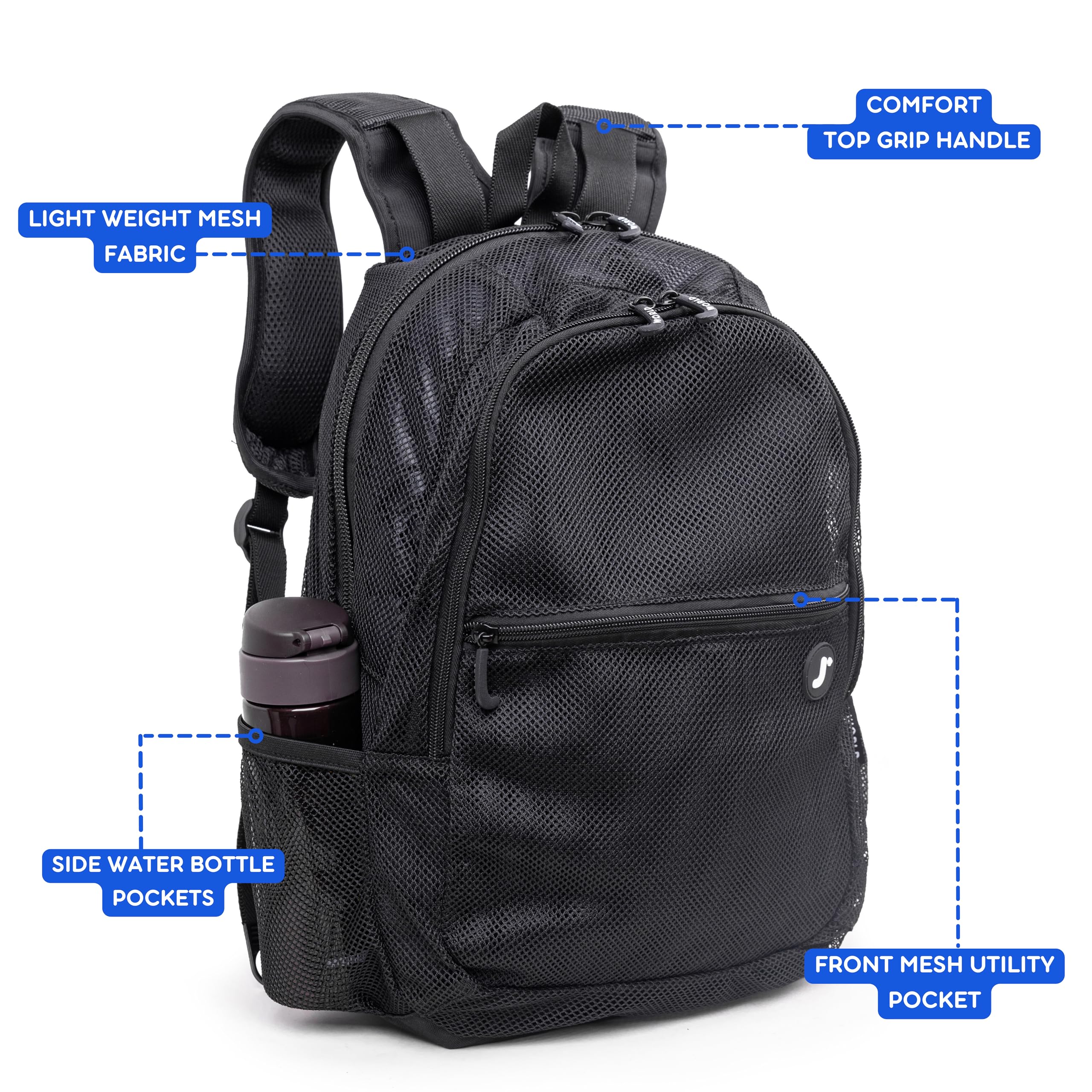 J World New York Mesh Backpack - Image 3