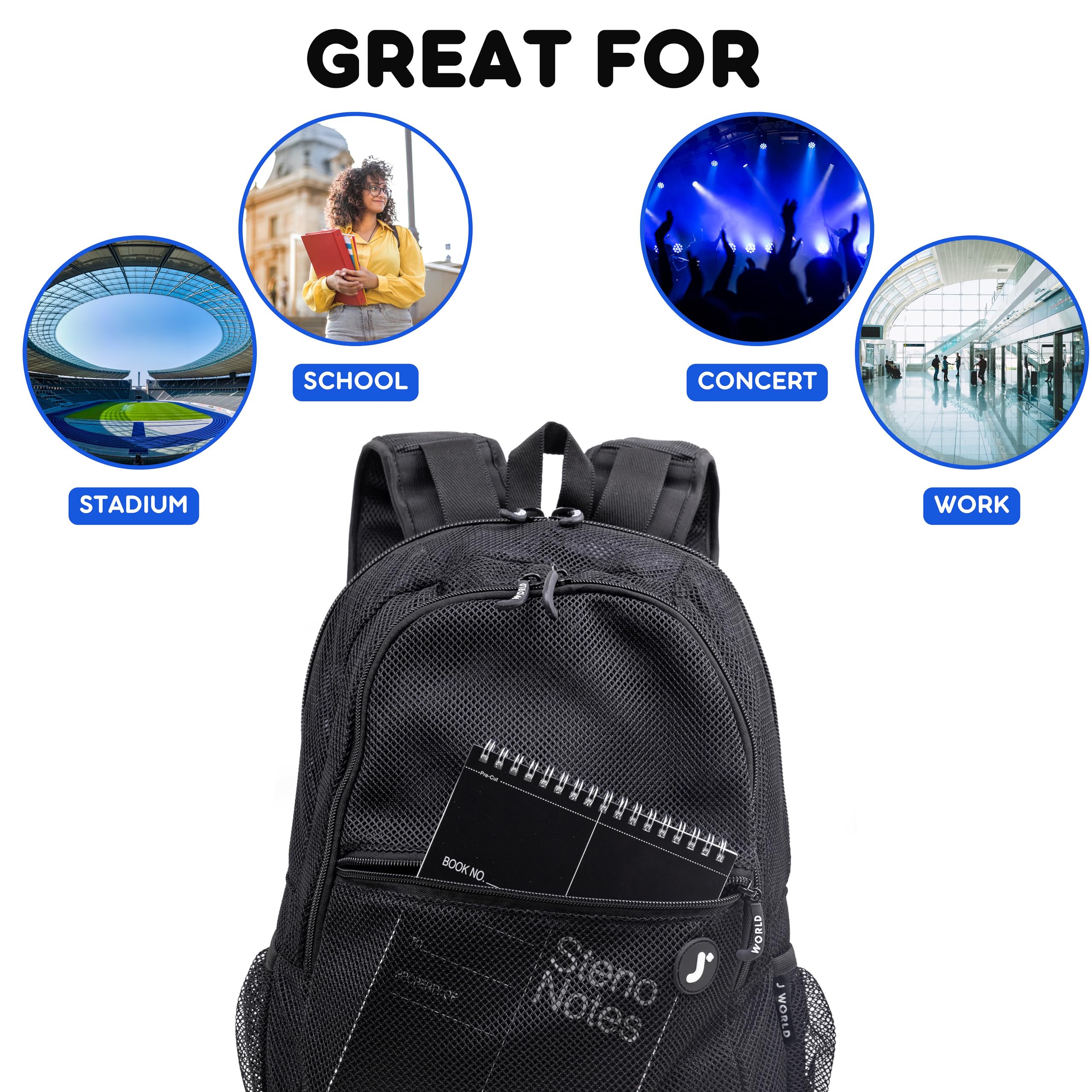 J World New York Mesh Backpack - Image 7
