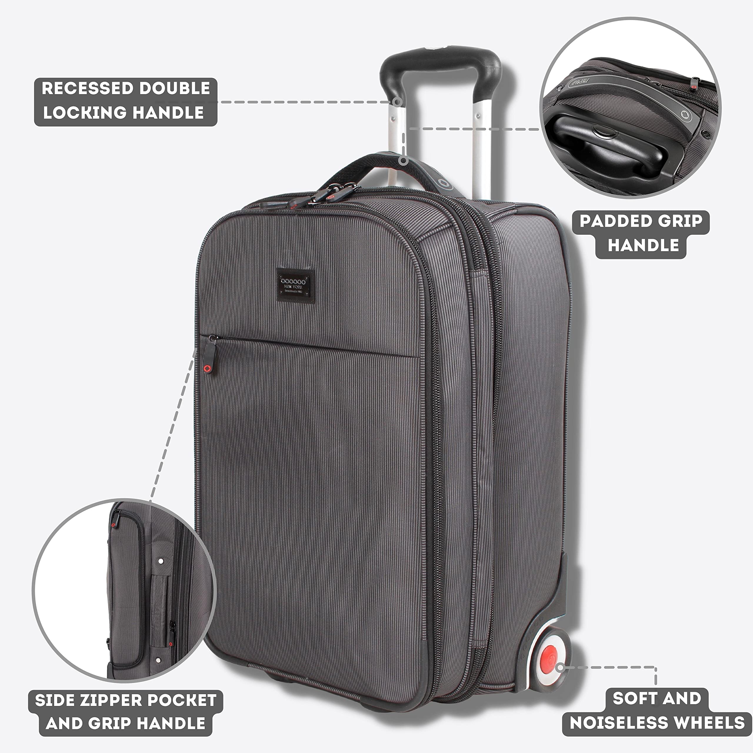 J World New York Ray Business Rolling Backpack - Image 3