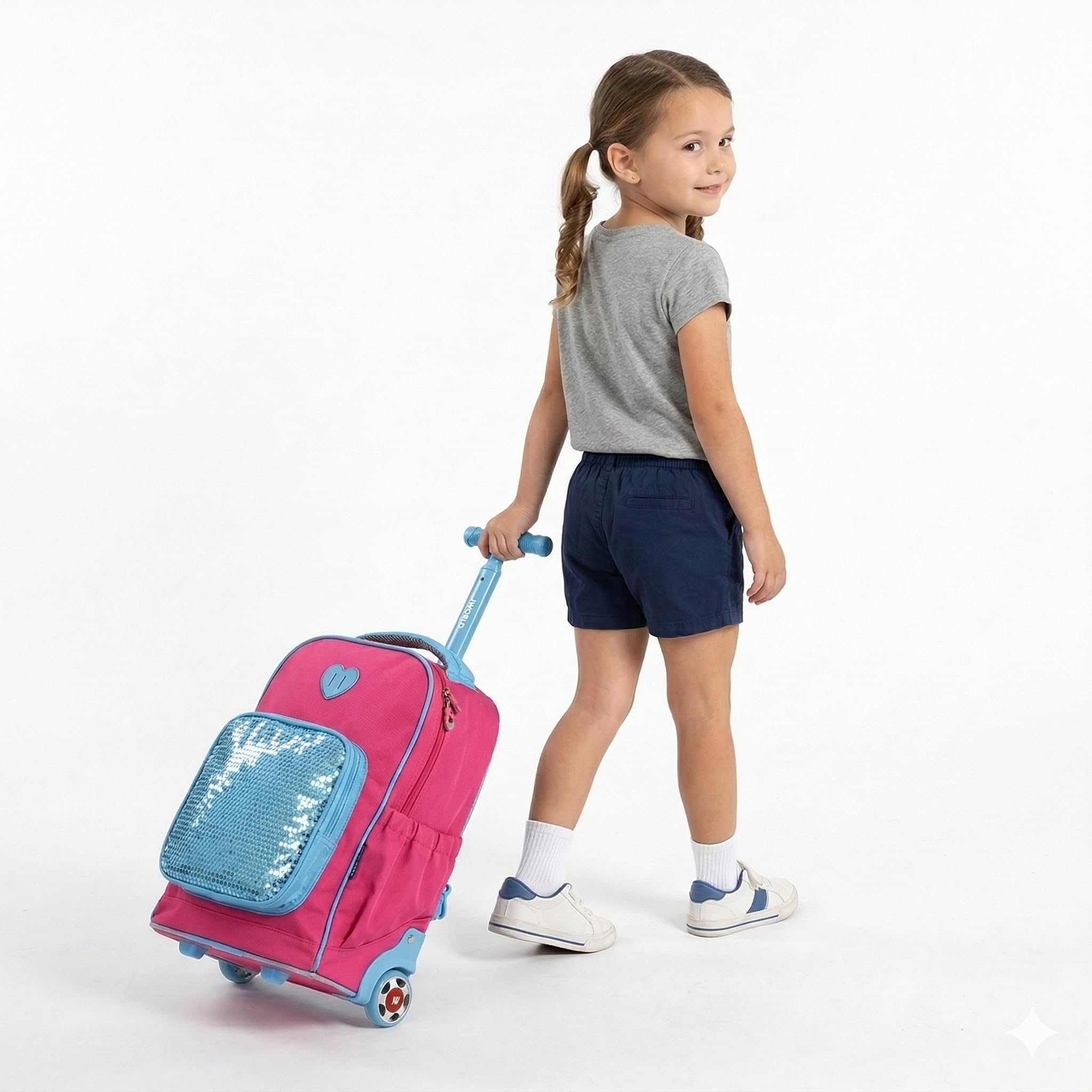 J World New York Sparkle Rolling Backpack - Image 8