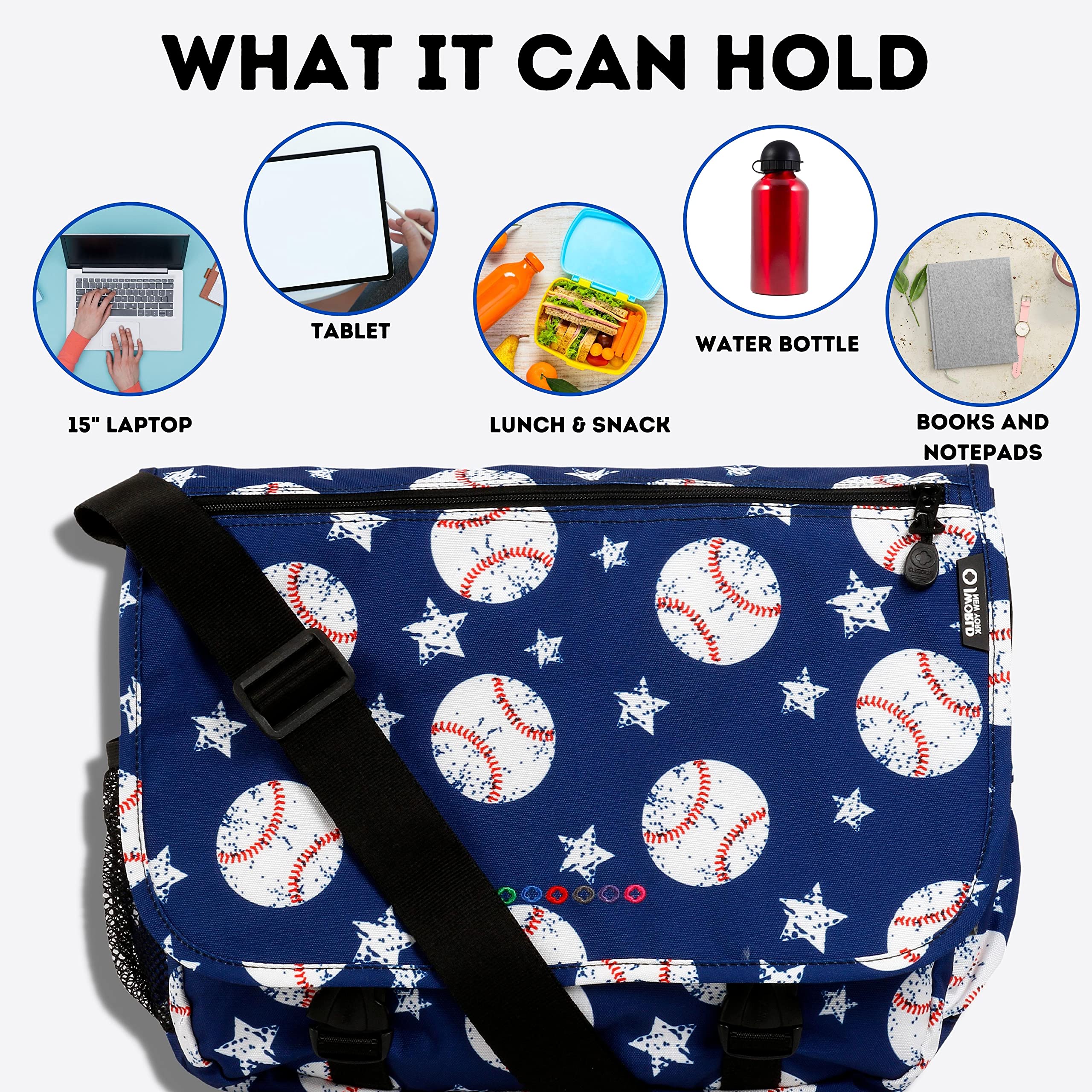 J World New York Terry Messenger Bag for Women Girls School Kids - Image 5